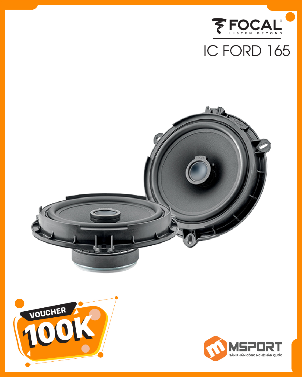 Loa Focal IC FORD 165 - Loa đồng trục 2 chiều cho xe FORD