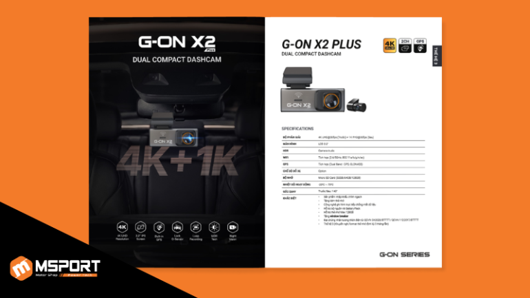 Camera hành trình MSport G-ON X2+