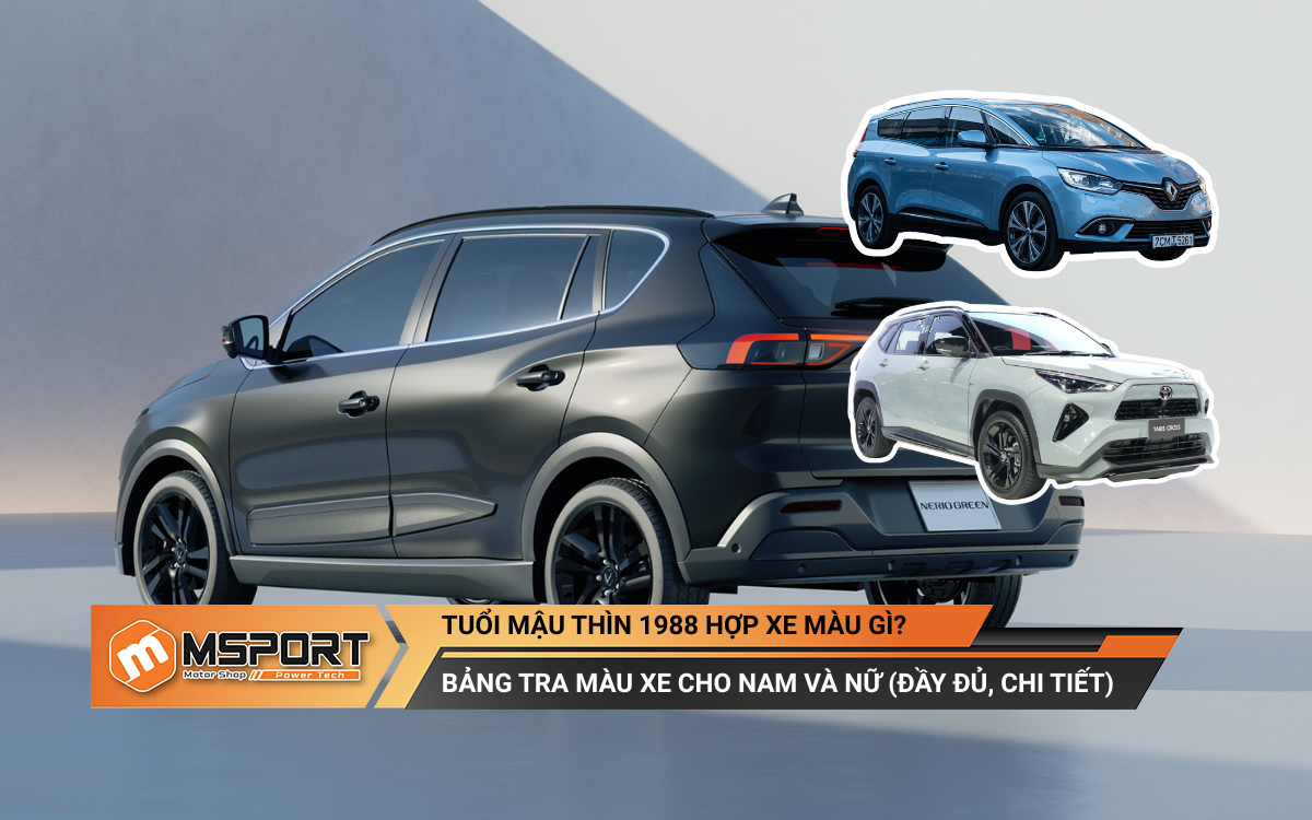 Tuổi Mậu Thìn 1988 hợp xe màu gì?