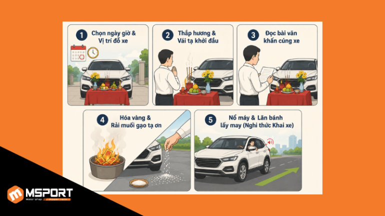Hướng dẫn nghi thức cúng xe khai trương