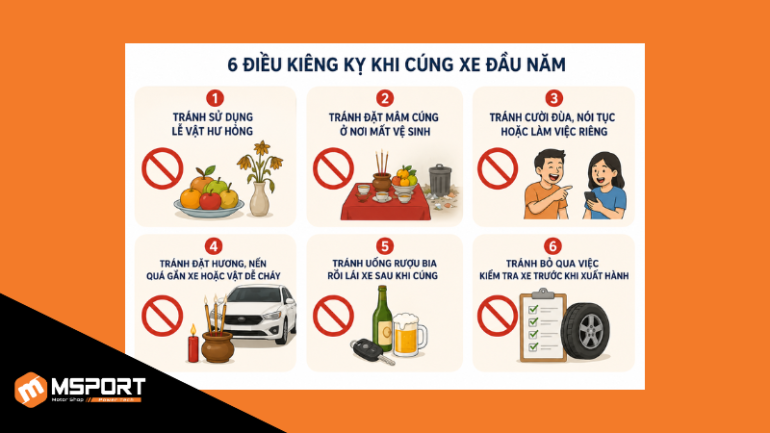 Những điều kiêng kỵ khi cúng xe đầu năm