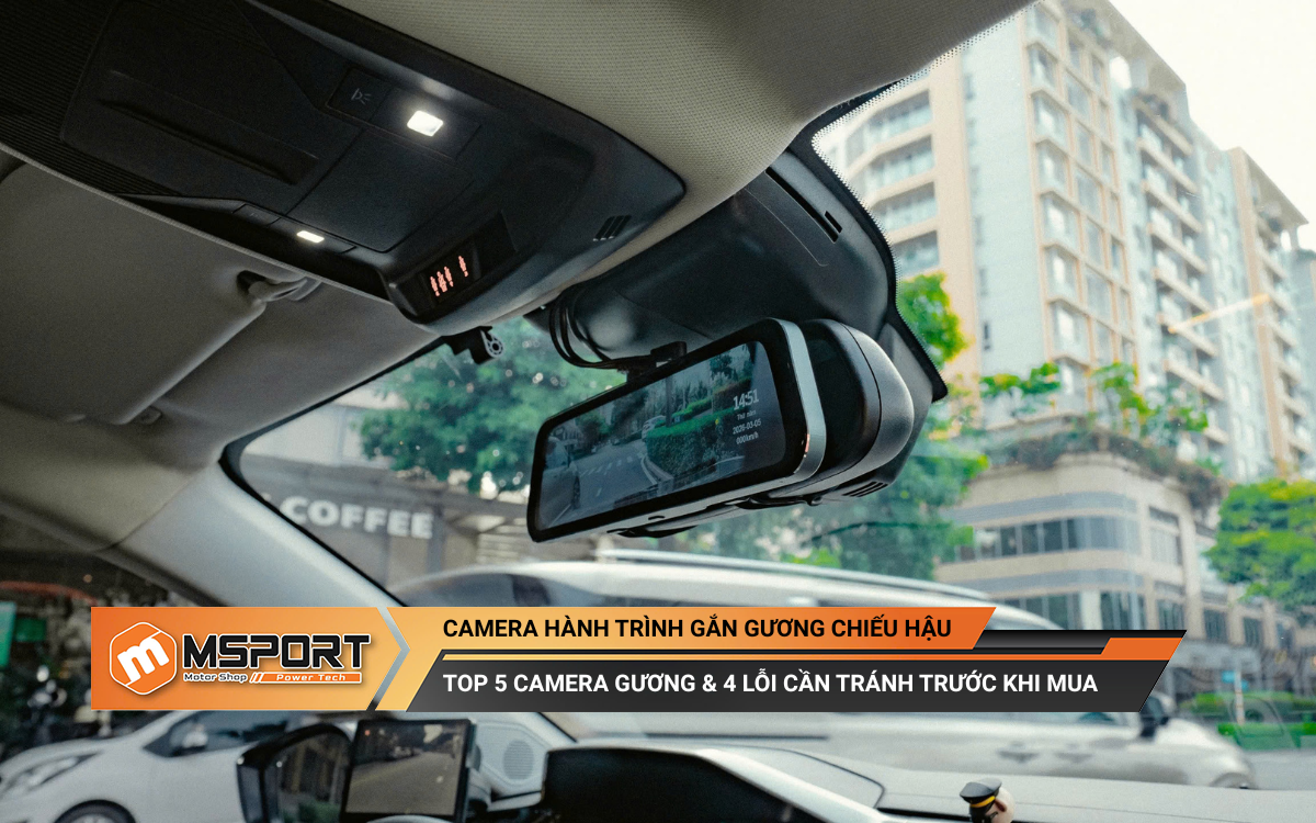 camera hành trình gắn gương chiếu hậu