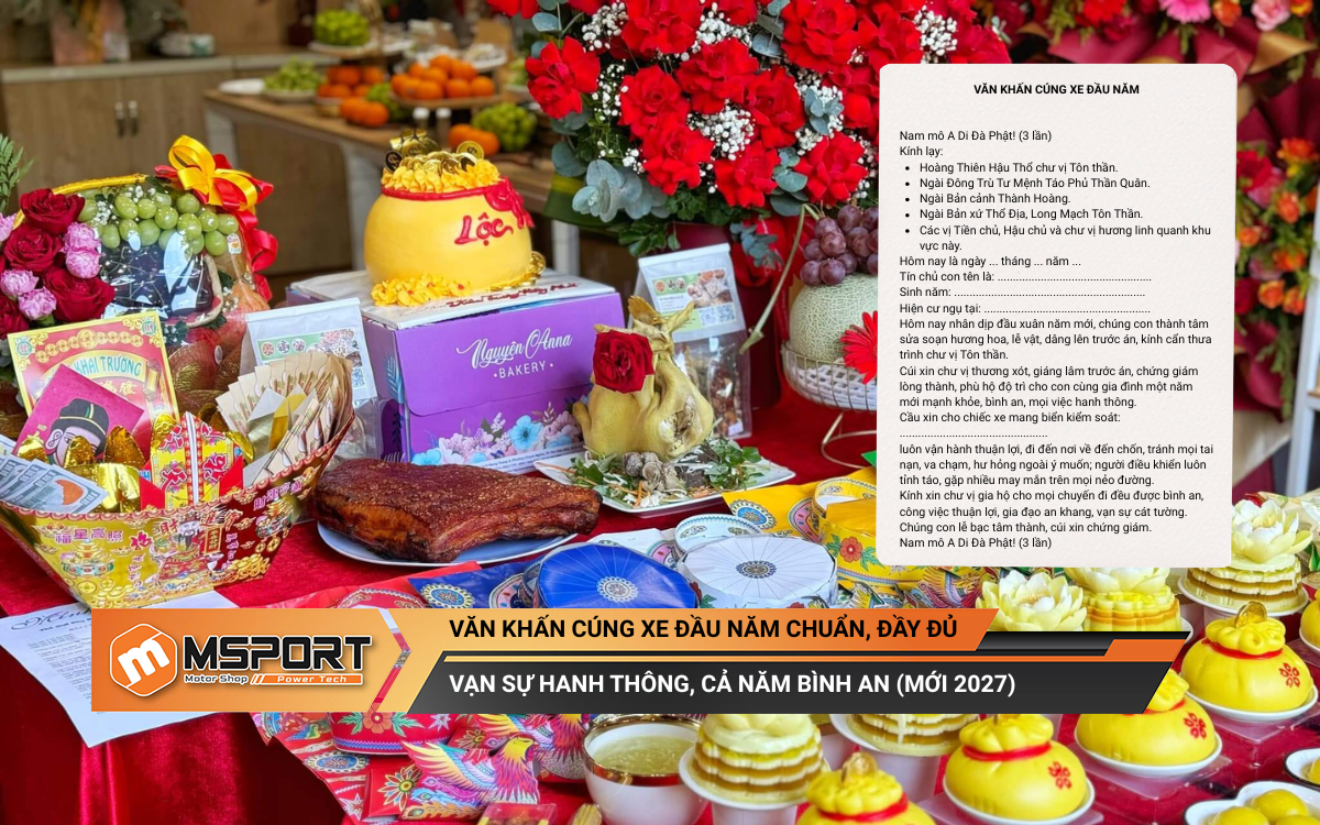 Văn khấn cúng xe đầu năm chuẩn, đầy đủ cho năm 2027 (Đinh Mùi)